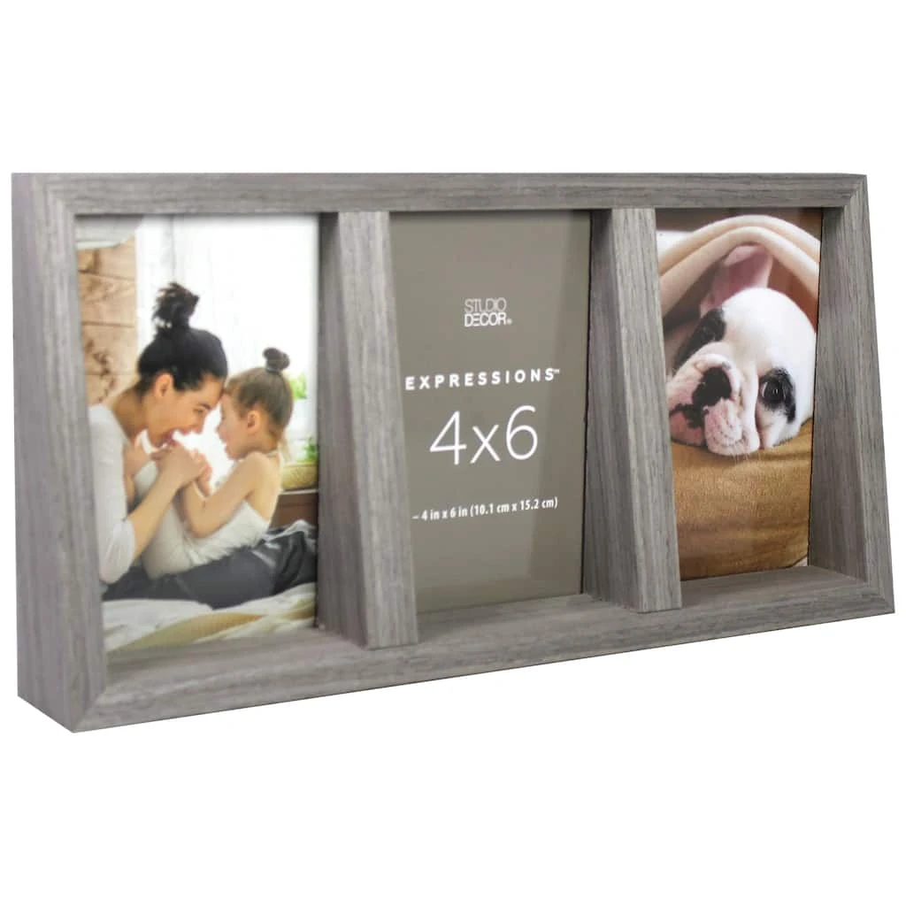 Cheapest π 12 Pack: 3 Opening Gray Angled 4" x 6" Collage Frame, Expressions™ by Studio Décor® by Studio Decor β 3 Cheapest π 12 Pack: 3 Opening Gray Angled 4" x 6" Collage Frame, Expressions™ by Studio Décor® by Studio Decor β - Image 3