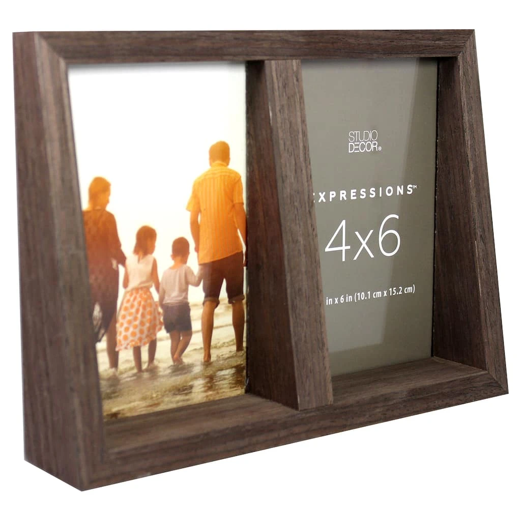 Promo β 2 Opening Walnut Angled 4" x 6" Collage Frame, Expressions™ by Studio Décor® by Studio Decor π 3 Promo β 2 Opening Walnut Angled 4" x 6" Collage Frame, Expressions™ by Studio Décor® by Studio Decor π - Image 3