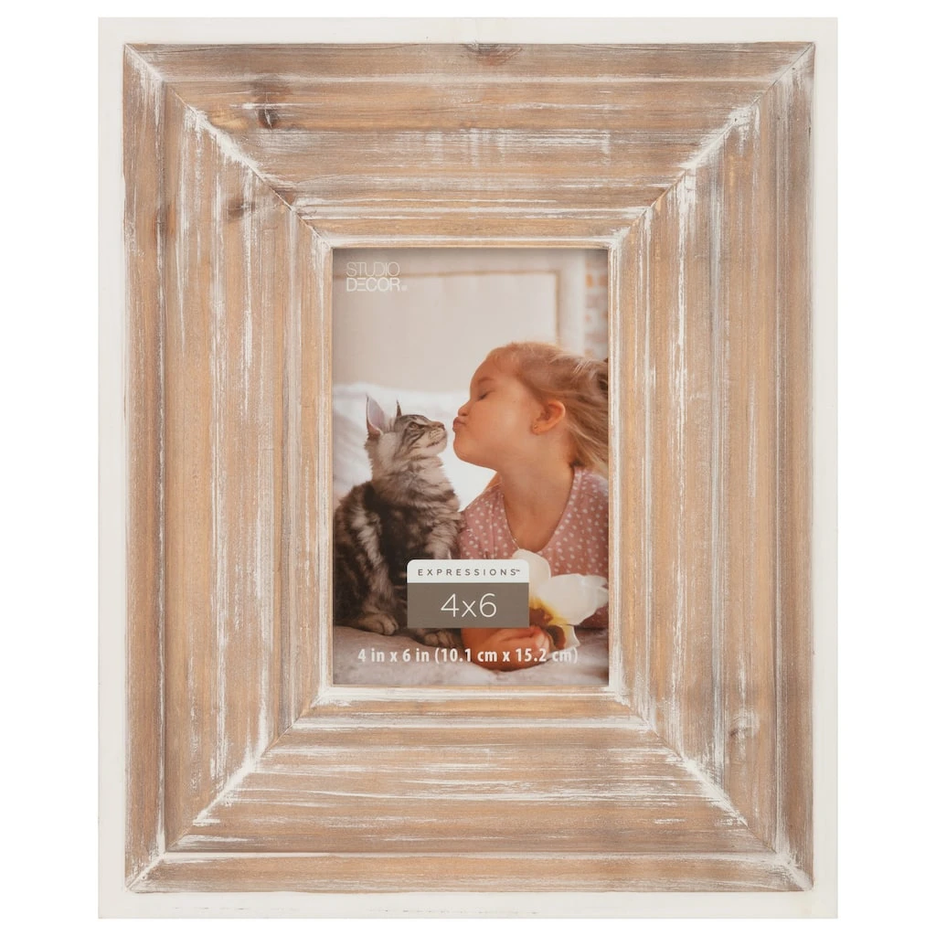 Budget π Distressed with White Edges 4" x 6" Frame, Expressions™ by Studio Décor® by Studio Decor π 1 Budget π Distressed with White Edges 4" x 6" Frame, Expressions™ by Studio Décor® by Studio Decor π