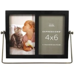 Cheapest π₯° 2 Opening Black & Brass 4" x 6" Collage Frame, Expressions™ by Studio Décor® by Studio Decor β€οΈ