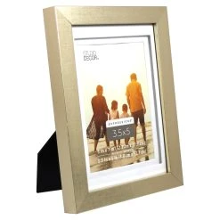 Outlet ✔️ Champagne 3.5" x 5" Frame with Mat, Expressions™ by Studio Décor® by Studio Decor 🧨 -Studio Decor shop 10625936 3