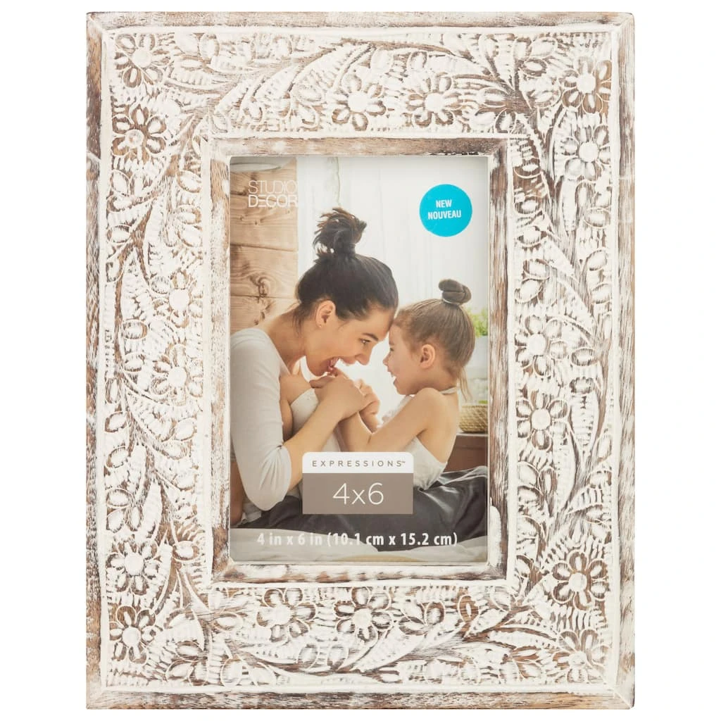 Brand new ❤️ Brown & White Floral 4" x 6" Frame, Expressions™ by Studio Décor® by Studio Decor ✔️ 1 Brand new ❤️ Brown & White Floral 4" x 6" Frame, Expressions™ by Studio Décor® by Studio Decor ✔️