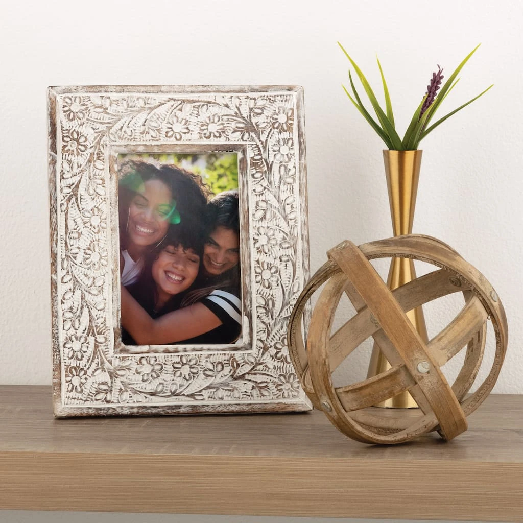 Brand new ❤️ Brown & White Floral 4" x 6" Frame, Expressions™ by Studio Décor® by Studio Decor ✔️ 2 Brand new ❤️ Brown & White Floral 4" x 6" Frame, Expressions™ by Studio Décor® by Studio Decor ✔️ - Image 2