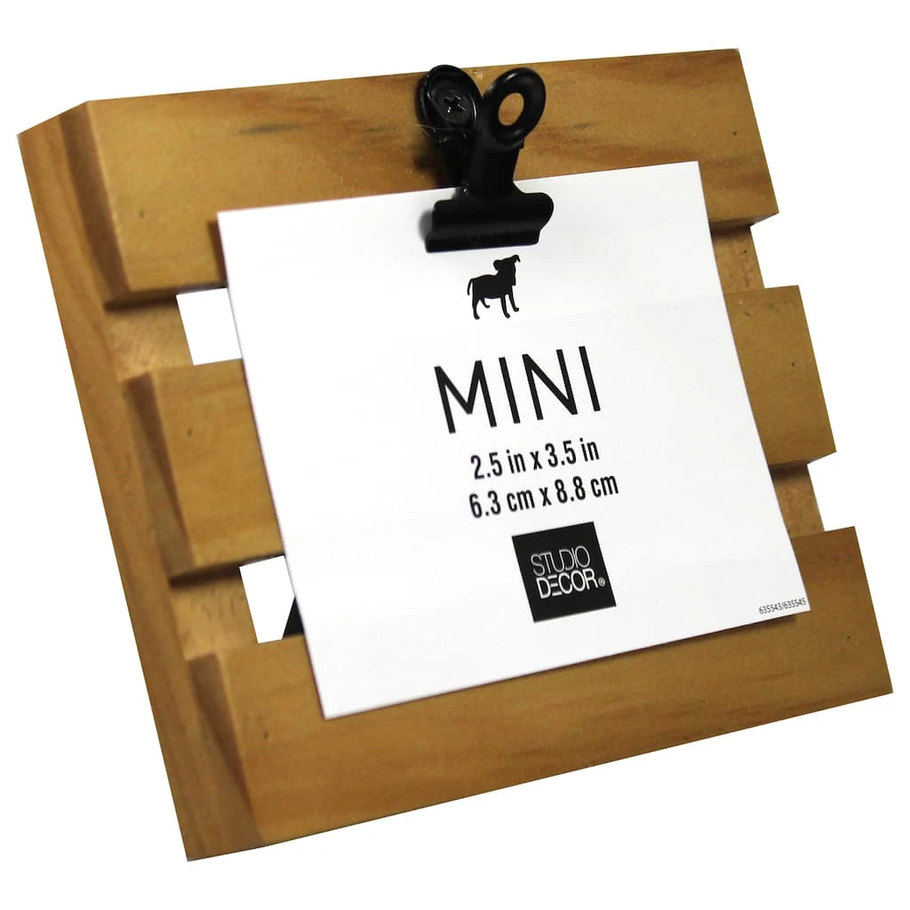 Discount ✔️ Walnut Slatted Mini Clip Frame by Studio Décor® by Studio Decor ⭐ 2 Discount ✔️ Walnut Slatted Mini Clip Frame by Studio Décor® by Studio Decor ⭐ - Image 2