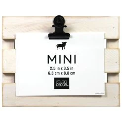 Best deal ❤️ 24 Pack: Natural Slatted 2.5" x 3.5" Mini Clip Frame by Studio Décor® by Studio Decor 🧨