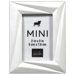 Cheapest ⭐ 24 Pack: White Faceted 2" x 3" Mini Frame by Studio Décor® by Studio Decor ✔️