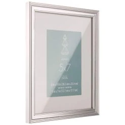 Best Pirce 👍 Silver Narrow 5" x 7" with Mat Frame, Aspect by Studio Décor® by Studio Decor ⭐ -Studio Decor shop 10639141 3
