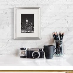 Best Pirce 👍 Silver Narrow 5" x 7" with Mat Frame, Aspect by Studio Décor® by Studio Decor ⭐ -Studio Decor shop 10639141 5