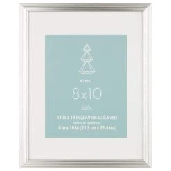 Cheap 🥰 Silver Narrow 8" x 10" with Mat Frame, Aspect by Studio Décor® by Studio Decor 👍