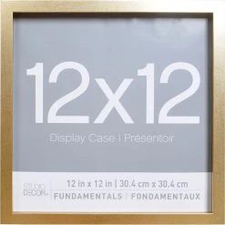 Outlet 💯 2 Pack Gold Fundamentals 12" x 12" Display Case by Studio Décor® by Studio Decor 💯