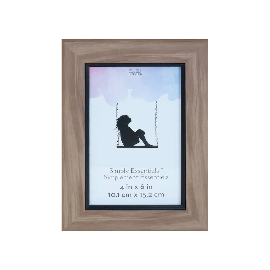 Budget ⭐ Brown with Black Edge 4" x 6" Frame, Simply Essentials™ by Studio Décor® by Studio Decor ✨ 1 Budget ⭐ Brown with Black Edge 4" x 6" Frame, Simply Essentials™ by Studio Décor® by Studio Decor ✨