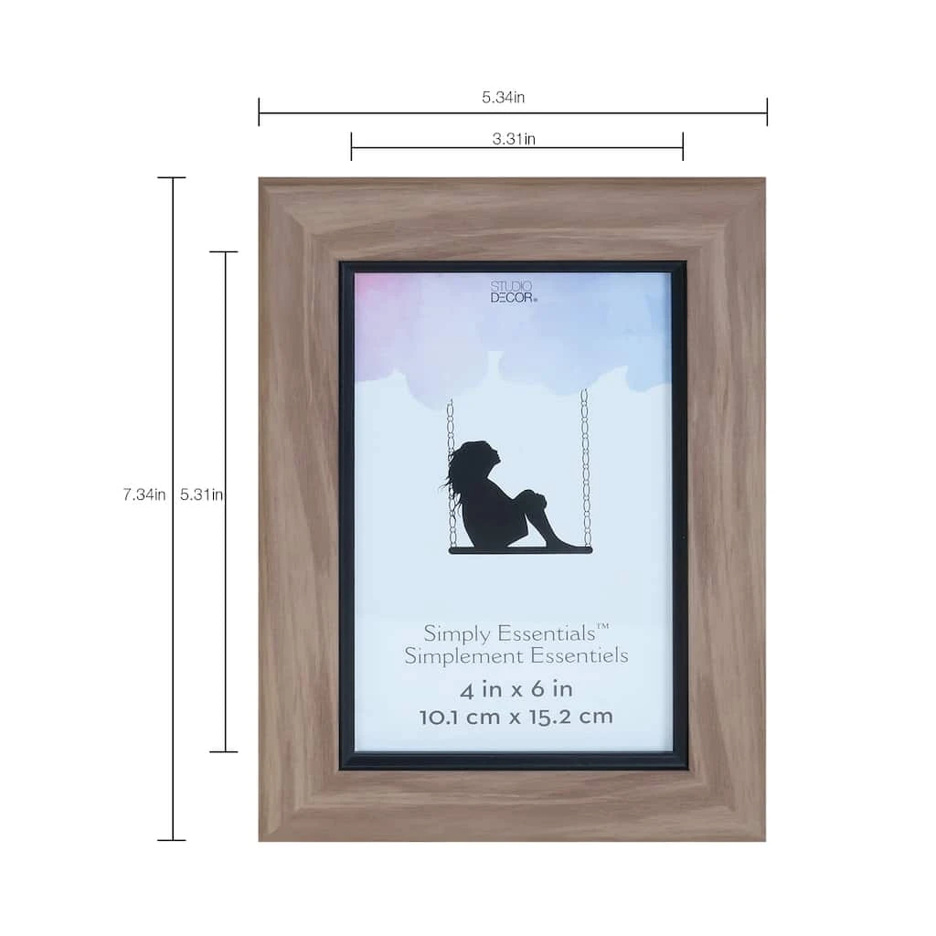 Budget ⭐ Brown with Black Edge 4" x 6" Frame, Simply Essentials™ by Studio Décor® by Studio Decor ✨ 3 Budget ⭐ Brown with Black Edge 4" x 6" Frame, Simply Essentials™ by Studio Décor® by Studio Decor ✨ - Image 3