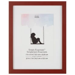 Wholesale 𧨠Burgundy Line 5" x 7" Frame with Mat, Simply Essentials™ by Studio Décor® by Studio Decor β