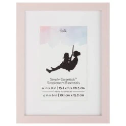 Buy ⭐ Pink Linear 4" x 6" Frame with Mat, Simply Essentials™ by Studio Décor® by Studio Decor 🎁