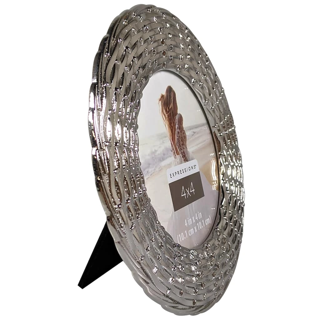 Buy βοΈ Silver Round Wicker Metal 4" x 4" Frame, Expressions™ by Studio Décor® by Studio Decor π 3 Buy βοΈ Silver Round Wicker Metal 4" x 4" Frame, Expressions™ by Studio Décor® by Studio Decor π - Image 3