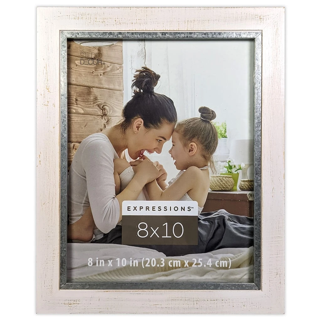 Buy π― 12 Pack: White with Silver Edge 8" x 10" Frame, Expressions™ by Studio Décor® by Studio Decor β¨ 1 Buy π― 12 Pack: White with Silver Edge 8" x 10" Frame, Expressions™ by Studio Décor® by Studio Decor β¨