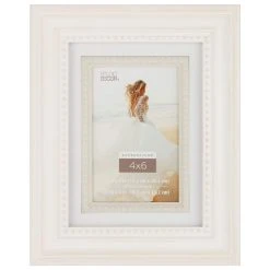 Coupon ❤️ White with Fillet 4" x 6" Frame, Expressions™ by Studio Décor® by Studio Decor 🎁