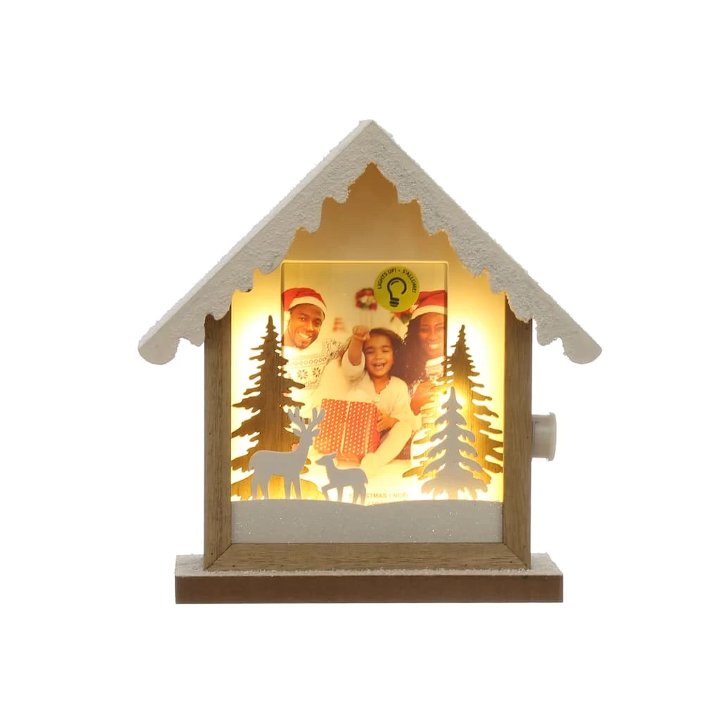 Buy π Christmas Cabin 4" x 6" LED Tabletop Frame by Studio Décor® by Studio Decor π 1 Buy π Christmas Cabin 4" x 6" LED Tabletop Frame by Studio Décor® by Studio Decor π