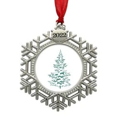 Best Sale π Silver 2022 Classic Snowflake Round Ornament Frame by Studio Décor® by Studio Decor π