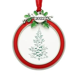 Buy ✔️ Red & Green Holly 2022 Round Ornament Frame by Studio Décor® by Studio Decor ⌛