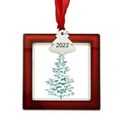 Cheapest 🛒 Red 2022 Christmas Tree Square Ornament Frame by Studio Décor® by Studio Decor 🎉