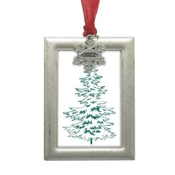 Budget 🥰 Silver Snowflake 2022 Rectangle Ornament Frame by Studio Décor® by Studio Decor ⭐