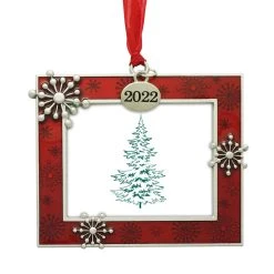Best Pirce ✔️ Red 2022 Snowflake Rectangle Ornament Frame by Studio Décor® by Studio Decor ❤️