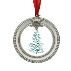 New ⭐ Silver 2022 Snowflake Round Ornament Frame by Studio Décor® by Studio Decor ✔️