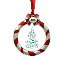 Wholesale 🔥 Striped 2022 Round Bow Ornament Frame by Studio Décor® by Studio Decor ⭐