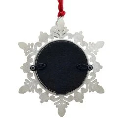Hot Sale ⌛ Silver 2022 Jeweled Snowflake Round Ornament Frame by Studio Décor® by Studio Decor 🎁 -Studio Decor shop 10701577 4