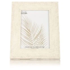 Wholesale 💯 White Woven Embossed Picture Frame by Studio Décor® by Studio Decor 😀