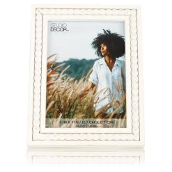 Promo 🎉 White Beaded Picture Frame by Studio Décor® by Studio Decor ✔️
