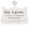 Cheap 👍 Cats Welcome People Tolerated Photo Holder by Studio Décor® by Studio Decor 👍