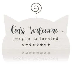 Cheap 👍 Cats Welcome People Tolerated Photo Holder by Studio Décor® by Studio Decor 👍