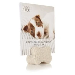 New ⌛ Ivory Bone 4" x 4" Photo Holder by Studio Décor® by Studio Decor 😍 -Studio Decor shop 10705040 6