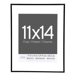 Hot Sale ⌛ 6 Pack: Black Thin 11" x 14" Float Frame, Basics by Studio Décor® by Studio Decor 🎉