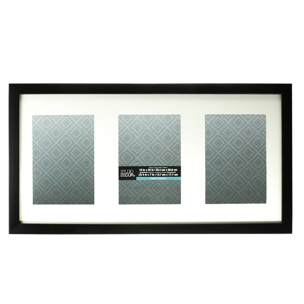 Brand new ✔️ 12 Pack: Black 3-Opening 5" x 7" Collage Frame with Mat, Aspect by Studio Décor® by Studio Decor ✨ 1 Brand new ✔️ 12 Pack: Black 3-Opening 5" x 7" Collage Frame with Mat, Aspect by Studio Décor® by Studio Decor ✨