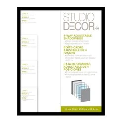 Flash Sale 👍 8 Pack: Black Adjustable-Depth 16" x 20" Shadow Box by Studio Décor® by Studio Decor 🎁