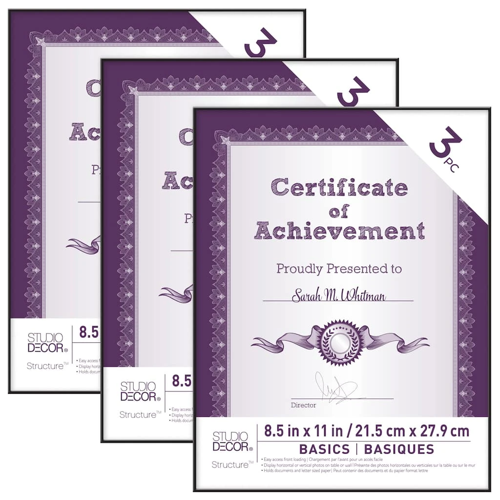 Promo π€© 12 Packs: 3 ct. (36 total) Black 8.5" x 11" Frame, Basics by Studio Décor® by Studio Decor π 1 Promo π€© 12 Packs: 3 ct. (36 total) Black 8.5" x 11" Frame, Basics by Studio Décor® by Studio Decor π