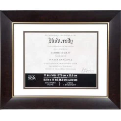 Cheap 🥰 8 Pack: Brown & Gold 8.5" x 11" Document Frame with Mat by Studio Décor® by Studio Decor ⭐